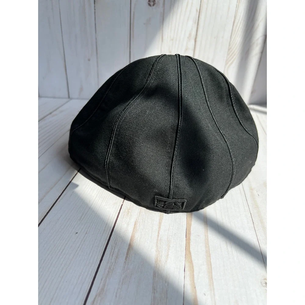 New Era 59Fifty NY Yankees Fitted Hat Black on Black Corded Piping MLB Cap 7 7/8